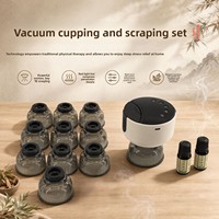 Kit de ventouses et Gua Sha HM-B19 – 10 ventouses intelligentes à aspiration à pression négative, thérapie par micro-courant et chauffage par lumière rouge