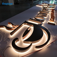 Letrero Luminoso Personalizado de Acero Inoxidable para Tienda con Letras de Canal, Letrero 3D Retroiluminado para Negocios, Letrero Metálico para Estudio