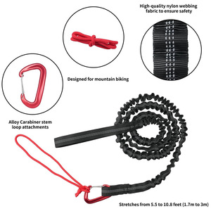 Corde de remorquage pour vélo, sangle de remorque élastique en Nylon pour enfants, accessoire de cyclisme Portable pour vélo de montagne en plein air - Product Image 2