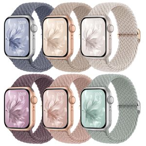 Gran oferta, paquete de 6 bandas elásticas trenzadas compatibles con <span class=keywords><strong>Apple</strong></span> <span class=keywords><strong>Watch</strong></span> Band para iWatch Series 9 8 7 6 5 4 3 2 1 <span class=keywords><strong>SE</strong></span> Ultra - Product Image 4
