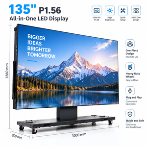 Écran LED pliable grand format P1.56 de 135 pouces, écran LED HD sur roues pour événements intérieurs et promotion extérieure par temps sec - Product Image 1