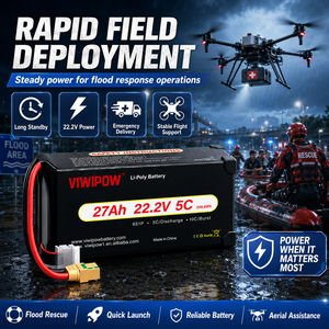 Baterai Drone VIWIPOW Lipo Li Ion Lithium Isi Ulang Daya Tahan Lama High Rate 6S 22.2V 27Ah 2026 Laris Terjual - Product Image 3
