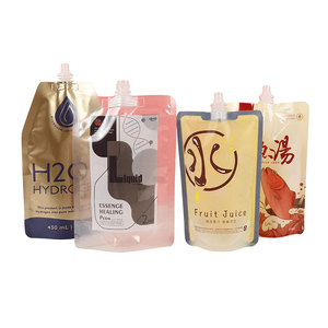 Nouveau bec étanche à l'humidité de poche debout de <span class=keywords><strong>compote</strong></span> de fruits transparente <span class=keywords><strong>pour</strong></span> le remplissage d'eau et le bouchage du sac de gelée en plastique - Product Image 2
