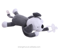 Jouet de sucette personnalisé en peluche animal éléphant ours singe chien en forme de nouveau-né bébé
