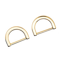 Aksesoris Tas Tangan Ring D Logam 19.8mm, Tersedia, Bahan Zinc Alloy, Bentuk D, Gesper Tahan Lama, Konektor Gantungan untuk Tas Pakaian