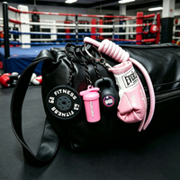 Nouvelle Série Fitness : Breloque de Sac Miu en Nylon, Accessoire Décoratif, Porte-clés Sportif Gants de Boxe Imprimé Numérique