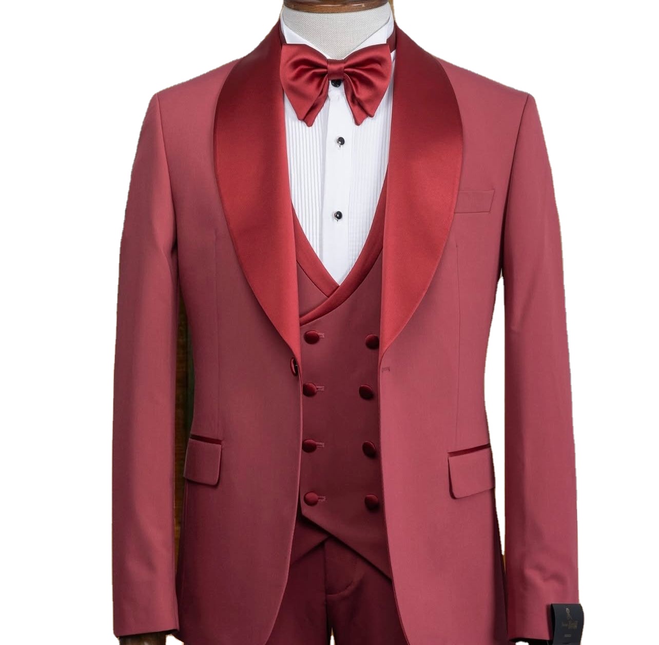 Red Wedding Suits for Men Elegant Piece Groom Fashion