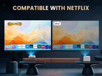 Vente flash - Projecteur portable FHD 1080P, projecteur de cinéma maison compatible avec les téléphones, tablettes, ordinateurs portables/PC/TV IOS et Android