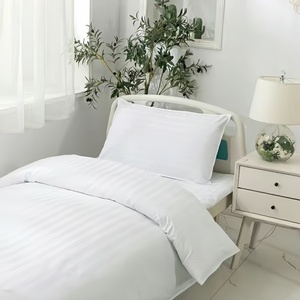 Benutzer definierte Verarbeitung Dreiteilige Pflegeheim Bettwäsche Set Krankenhaus Station Klinik Bettlaken Bett bezug mit Baumwolle Kissen bezug - Product Image 2