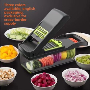 Wholesale <b>Multifunctional</b> <b>Vegetable</b> <b>Cutter</b> Manual Food Potato Shredder Slicer with Container Kitchen Gadget - Product Image 5