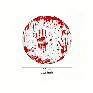 Nouvelle Lanterne en Papier Rouge à Motif de Traces de Mains pour Halloween, Modèle D74, pour l'Aménagement d'Ambiance de Fête, Fournitures d'Artisanat DIY - Product Image 2