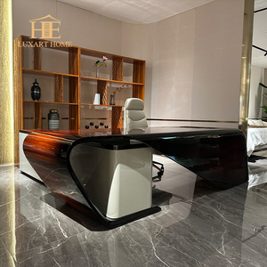Luxury Modern Executive Office Furniture Table <strong>Desks</strong> For Office Home Work Wood Veneer <strong>Desk</strong> With Office Chair - Product Image 2