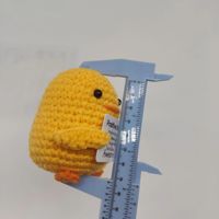 Porte-clés mignons faits main au crochet, porte-clés canard jaune, pendentifs jouets 3D, breloque de sac