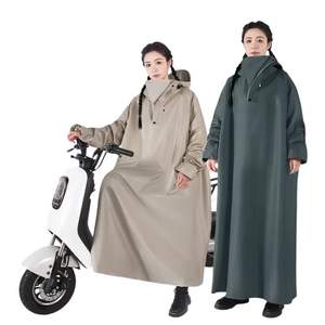 <span class=keywords><strong>Chubasquero</strong></span> de material grueso de cuerpo completo de estilo largo para ciclistas y ciclistas de bicicletas eléctricas, uso unisex para adultos - Product Image 4