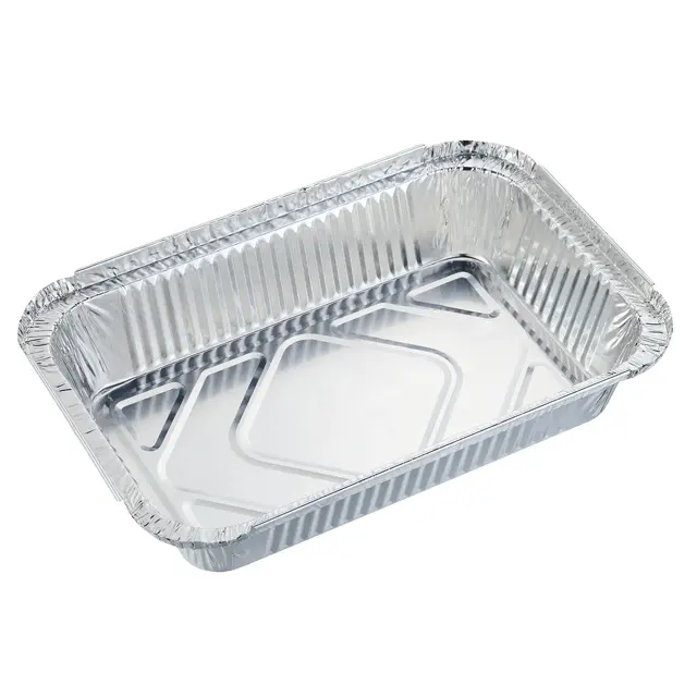 750cc 21*14*4Cm Barquettes Alu Jetables Traiteur 8389 R1l Nemen Aluminiumfolie Trays Afhaalcontainer Met Deksels Rec2114