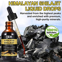 Shilajit Pur de l'Himalaya en Gouttes 30ml Marque Blanche – Boisson Énergisante Liquide avec 85 Oligo-éléments et Acide Fulvique