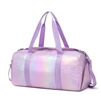 Sac de voyage Eastshine Fashion, léger, brillant, en fibre de polyester, fermeture éclair, imperméable, poignée souple, pour extérieur, logo personnalisé