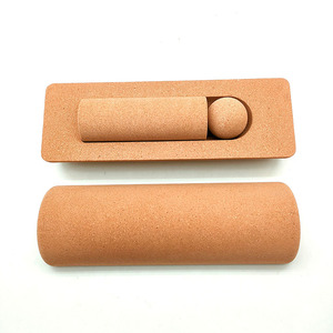 LEECORK Factory Direct Sale Custom Logo Cork Massage Roller, 12 Inch Eco-friendly Cork Yoga Roller Cork Half Roller Set - Product Image 4