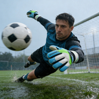 Gants de gardien de but en latex antidérapants en gros, avec une conception respirante à doigts entiers, adaptés aux sports de plein air et unisexes