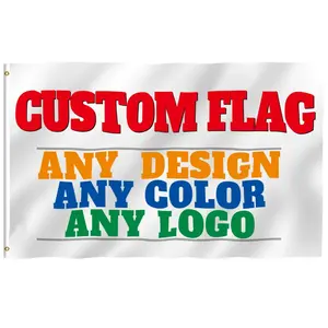 Grosir digital printing custom warna dicetak 3 * 5ft bendera untuk aktivitas iklan