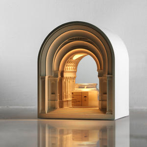 Lampe de table à lumière ambiante, design en cire moulée, lampe murale créative en métal pour chambre à coucher, bureau, aromathérapie, cadeau d'anniversaire, porte-bougie - Product Image 6