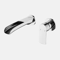 Robinet de lavabo mural en laiton standard australien, finition chromée, certification CPUC CE, garantie de 5 ans, design moderne pour