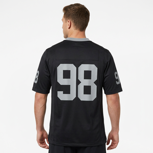 Camiseta de Fútbol Americano Transpirable 100% Poliéster con Impresión por Transferencia de Calor, Personalizable con Nombre, Número y Logotipo para Adultos, Venta al Por Mayor - Product Image 3