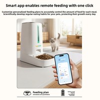 Distributeur automatique de nourriture pour animaux de compagnie avec WiFi et Bluetooth pour téléphone portable, distributeur de nourriture intelligent programmable pour chats, chiens et animaux de compagnie (plastique)
