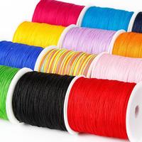 Cordon en macramé en satin tressé à la main, 100 % nylon, écologique, 1 mm, 300 yards, nœud chinois, fournitures de fabrication de bijoux DIY pour sacs