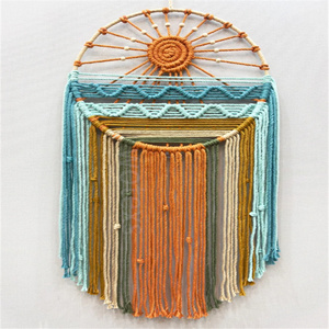 Décoration murale moderne en macramé, lever et coucher <span class=keywords><strong>de</strong></span> soleil, attrape-rêves d'été, plage, soleil et surf, décoration <span class=keywords><strong>de</strong></span> maison <span class=keywords><strong>de</strong></span> plage, style bohème, tête <span class=keywords><strong>de</strong></span> <span class=keywords><strong>lit</strong></span> - Product Image 5