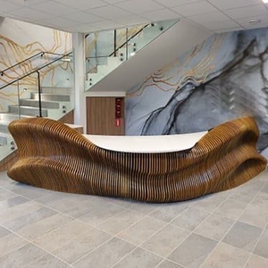 เคาน์เตอร์ต้อนรับกันสั่นสะเทือน แข็งแรงทนทาน ใช้งานได้ยาวนาน ไม่เสียรูปทรง - Product Image 2