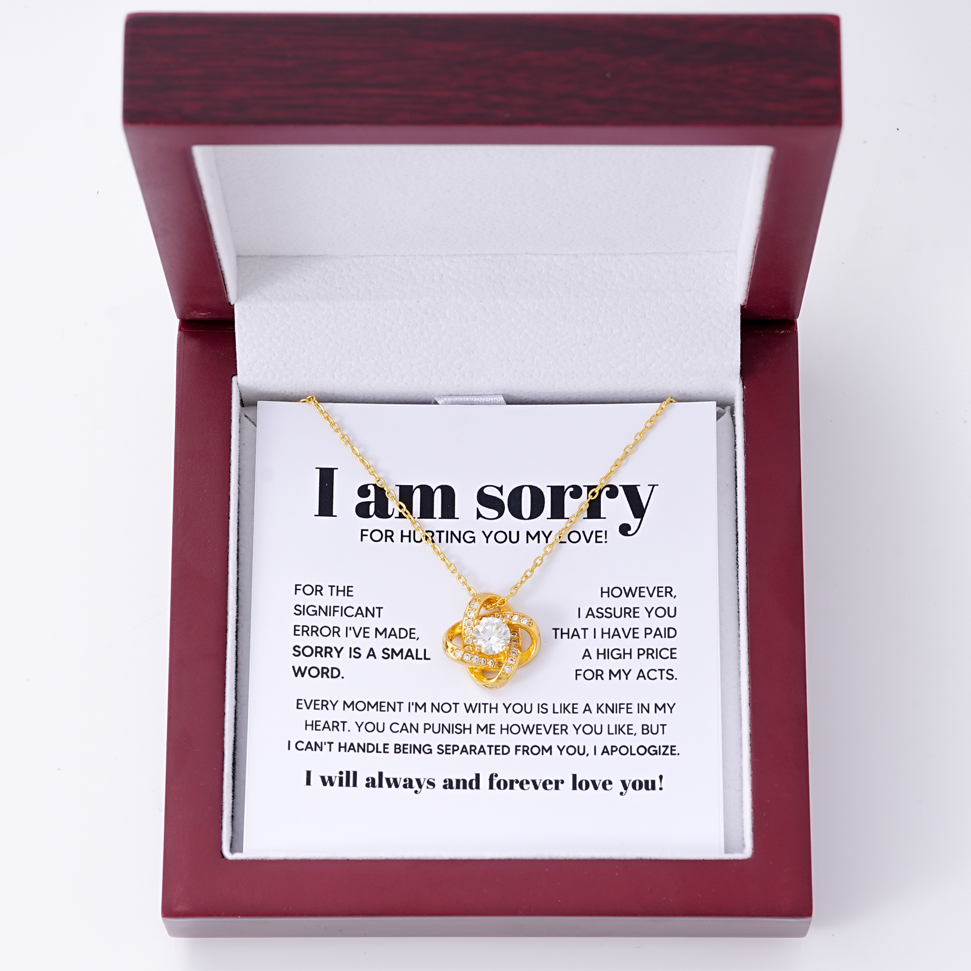 Collana + Confezione Regalo Oro con LED