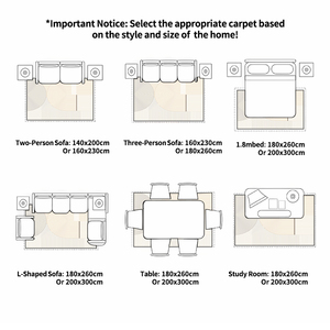 Tappeto Moderno <span class=keywords><strong>in</strong></span> Stile Nordico, Design Semplice Color Crema, Tappeto <span class=keywords><strong>in</strong></span> Finto Cashmere per Soggiorno, Camera da Letto e Zona Caffè - Product Image 6