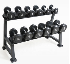 Free Weight Black Fixed <strong>Rubber</strong> <strong>Dumbbell</strong> Set Weight Lifting Gym <strong>Dumbbell</strong> - Product Image 3
