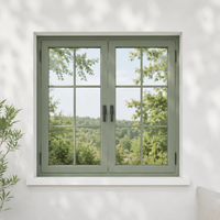Ventanas y Puertas Abatibles de Perfil de Aluminio con Vidrio Templado para Cocina, Entrada de Hotel, con Vidrio Aislante, Abatibles Personalizadas