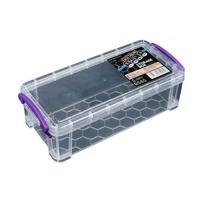Şeffaf plastik Mini saklama kutusu kulak temizleme çubuğu kalem alet kutusu kalem kutusu organizatör ambalaj kırtasiye durumda kutusu - Product Image 1
