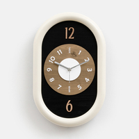 WOZOOM 2024 MDF Reloj de pared de péndulo Esquema de reloj de estilo de pintura simple para ser instalado para sala de estar