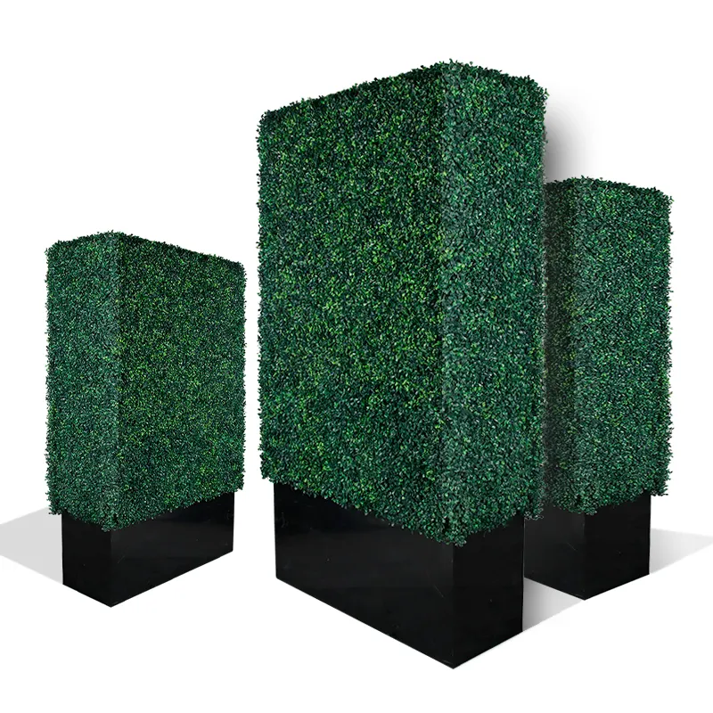 Cq1 Verticale Tuin Decoratieve Privacy Achtergrond Topiary Groen Bladeren Kunstgras Wandpanelen Buxus Haag