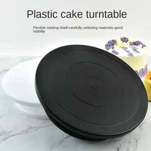 Wholesale Cake Decorating Set Baking Tools Rotating Cake Stand Turntable Plastic Cake Plate For Kitchen Restaurant