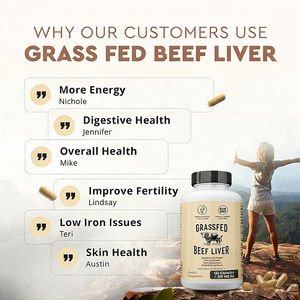 Grass Fed Beef Liver Capsules 500mg Per Capsule High Nutrient Density No Additive Fillers Non GMO 180 Capsule Dietary <strong>Supplement</strong> - Product Image 3