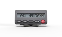 Digitales ABS-Auto-Thermometer Mini-Temperatursensor-Monitor Wecker für Innen-/Außenbereich LCD-Anzeige Batteriebetrieben OEM