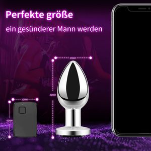 Vibrateur sans fil STELLAR PATH avec télécommande, mini stimulateur anal en métal à 10 fréquences, plug anal USB - Product Image 6
