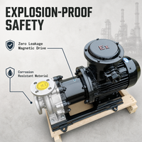 Pompe magnétique industrielle basse pression en acier inoxydable noir, personnalisable, certifiée ISO, 3KW 380V, type à entraînement magnétique