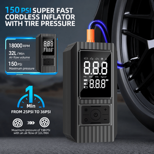 Notfall-Werkzeugset Stromversorgung Kabelloser Auto-Starthilfe & Luftkompressor 6000mAh ABS Schwarz Tragbar für Elektrofahrzeuge - Product Image 4