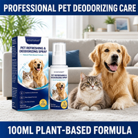 Spray désodorisant rafraîchissant pour animaux Zourunan 100ml, éliminateur d'odeurs naturel à base de plantes pour chiens, chats, éliminateur d'odeurs domestiques, OEM
