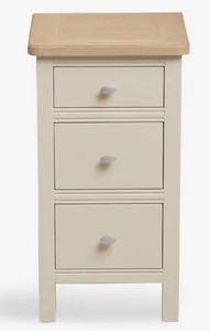 Mesita de noche moderna de 3 cajones, mesita de noche delgada con 3 cajones y mesa auxiliar de dormitorio con encimera de efecto roble - Product Image 4