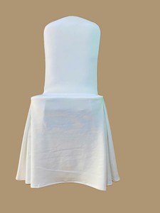 Funda de Silla Plisada de Tres Esquinas, Spandex Blanco/Color Personalizado, Tamaño Personalizado, Elástica, Duradera, Lavable a Máquina, para Bodas - Product Image 4