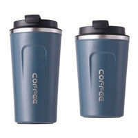 Tasses à café isothermes en acier inoxydable à double paroi avec couvercle pour boissons froides et chaudes