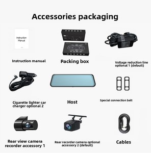 9.66 inch IPS màn hình video ghi 2K + 1080P tầm nhìn ban đêm 2 máy ảnh ghi âm vòng lặp wifi xe hộp đen 1 năm bảo hành - Product Image 6