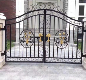 OUYA Schmiedeeisen tor Dekorative Rosetten Zäune & Gitter komponenten Druck behandeltes Holz Naturtyp - Product Image 3